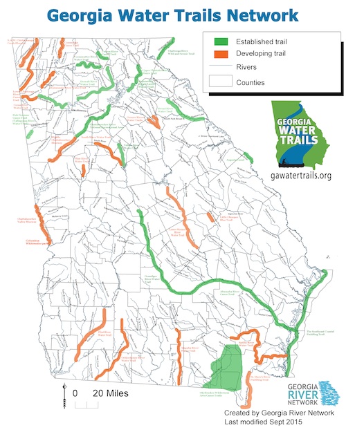 Georgia Water Trails Map